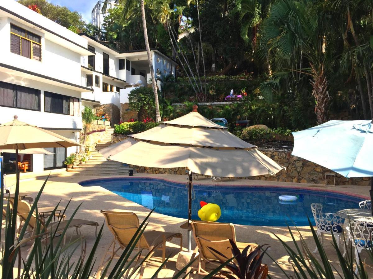 Villa Palmitas Acogedor Departamento Nivel Piscina Gigante Jardines Acapulco Exteriör bild