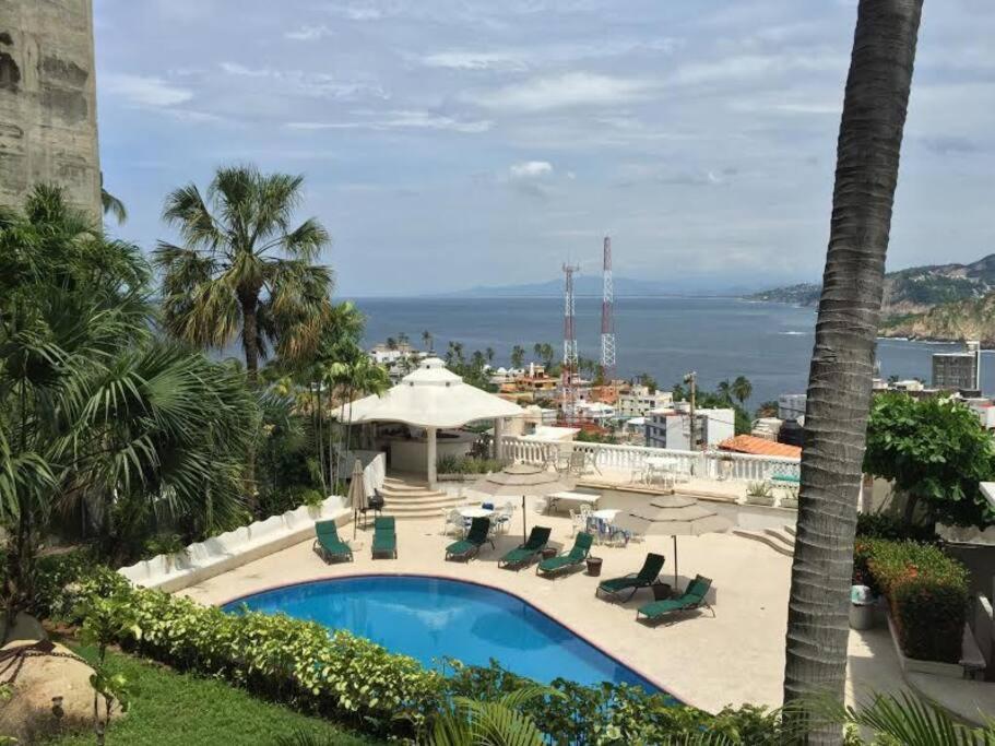 Villa Palmitas Acogedor Departamento Nivel Piscina Gigante Jardines Acapulco Exteriör bild